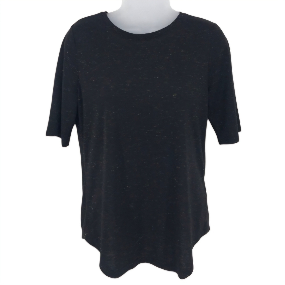 Who What Wear Black With Gold‎ Thread T Shirt Size Small
